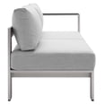 thumbnail image 4 of Modway Shore Sunbrella? Fabric Outdoor Patio Aluminum 4 Piece Sectional Sofa Set in Silver Gray, 4 of 10