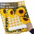 thumbnail image 6 of Watercolor Sunflowers Leaves on Retro Placemats Set of 6,Wipeable Washable Table Mats for Dining Tables, Yellow White Plaid Place Mats for Kitchen Event Party Tabletop Decor, 6 of 9