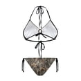 thumbnail image 2 of Chririnla Woodland Camo Halter Triangle Bikini Set - Sexy Tie Side Two Piece Swimsuit for Beach, Vacation & Pool Party - Quick Dry, Figure Hugging Swimwear for Women, 2 of 9