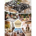 thumbnail image 5 of Black White Floral Table Cloth, Farmhouse Vintage Botanical Leaves Waterproof Tablecloth for Rectangle Tables, Reusable Washable Fabric Table Cover for Restaurant Kitchen Dining Tables 52"x70", 5 of 6