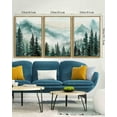 thumbnail image 2 of SHENIFY Large 24x36in3pcs Natural Framed Fog Pine Green Tree Forest Canvas Wall Art Nordic Nature Modern Artwork Prints Decor, 2 of 5
