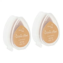 Uxcell Craft Ink Pads for Stamps, 2 Pcs Washable Finger Print Ink Stamp Pad Color DIY Rainbow for Rubber Stamps Paper Scrapbooking Fabric Wood, Beige