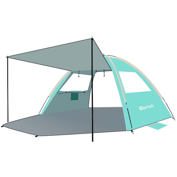 Carpa de playa Gorich con toldo, 210 x 140 x 120 cm, UPF50+