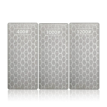 

3Pcs Diamond Sharpening Stone Set Diamond Plate Sharpening Stone Professional Bench Stone for Kitchen Sharpening Dull
