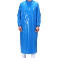 thumbnail image 1 of Waterproof Apron with Long Sleeves Food-Grade TPU Protective Smock Oil Resistant Workwear for Food Processing Cold Storage Seafood Work, 1 of 8