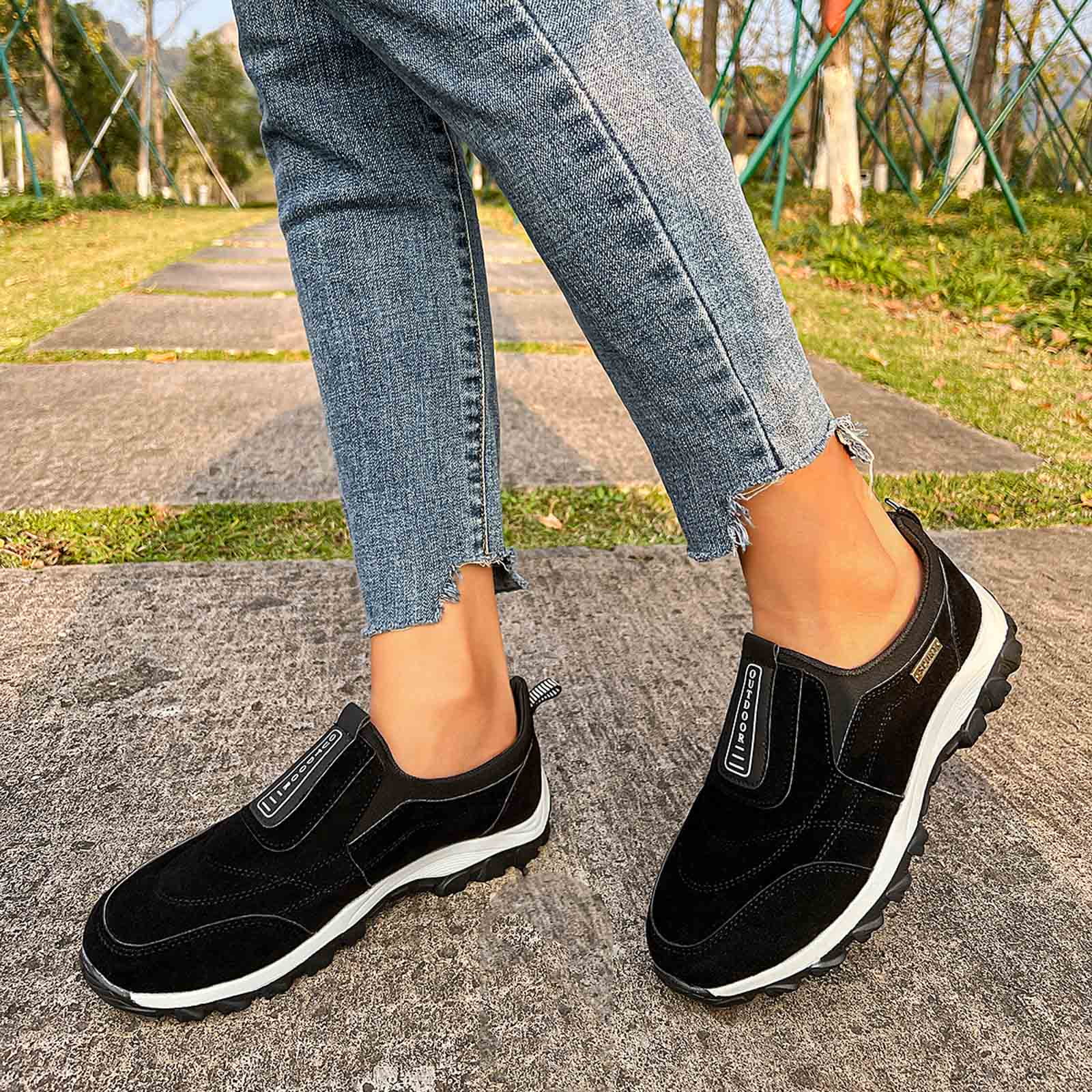YLYL Men Women Orthopedic Sneakers Arch Support Non-Slip Outdoor Walking Hiking Shoes