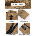 thumbnail image 6 of Women Faux Fur Leather Patchwork Moto Jacket Sherpa Lined Winter Coat with Zip Up, 6 of 7