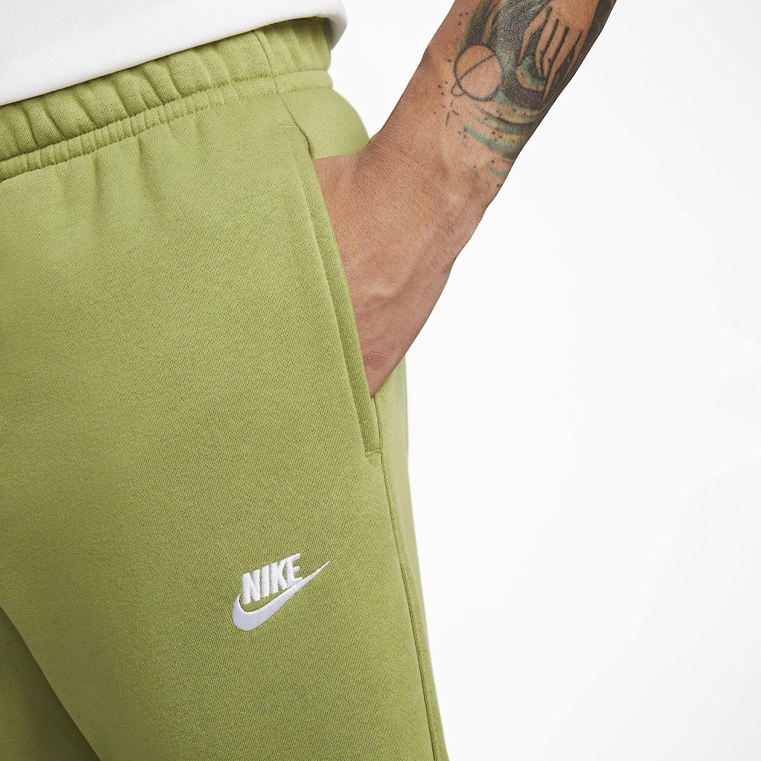 Nike Club Fleece Men's Joggers Alligator White Tapered photo 3