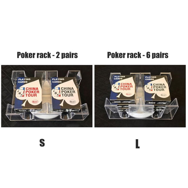Bandeja giratoria para 2 o 6 mazos de cartas, práctico soporte para naipes, organizador transparente para juegos de cartas