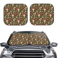 thumbnail image 2 of Wukai Mushrooms And Autumn Leaves Print Windshield Sun Shade, Car Front Window Shades Sunshade Cover Sun Visor Shield Block Automotive Interior Protector Blocks UV Rays-Large, 2 of 6