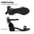thumbnail image 4 of DREAM PAIRS Girls Sandals Low Heel Dress Pump Ankle Strap Interchangeable Bow Flower Wedding Party Shoes for Little Kid/Big Kid, 4 of 6