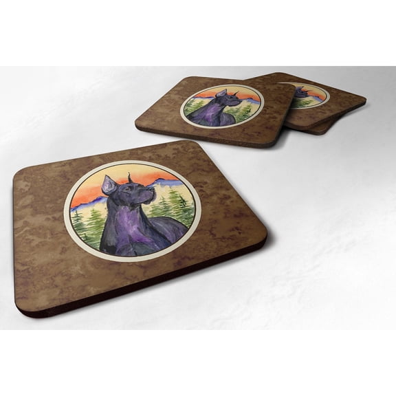 Carolines Treasures SS8642FC Great Dane Foam Coaster Set of 4 3 1/2 x 3 1/2 multicolor