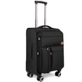 thumbnail image 2 of New York Xpress 20" Softside Carry-On Luggage Lightweight Expandable Spinner Suitcase,Black - XJ1901, 2 of 12