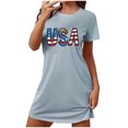 thumbnail image 1 of Birdeem Chemises de Nuit pour Femmes Chemise de Nuit Courte Surdimensionnée Mode Imprimé Poitrine Manches Courtes, 1 of 12
