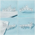 thumbnail image 7 of IBASETOY Vintage Bridal Crowns Wedding Headbands for Bride Silver Alloy Headdress 1Pcs, 7 of 7