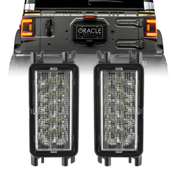 Oracle 2018  Jeep Wrangler JL Dual Function Reverse LED Modules Flush Tail Light - Amber/White