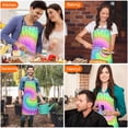 thumbnail image 7 of Colorful Tie Dye Pattern Apron-Garden Aprons for Women with Pockets-Cotton Linen Waterproof Kitchen Cooking Gardening Aprons Adjustable for Kitchen,Cooking,BBQ and Salon 33x27 Inch, 7 of 7