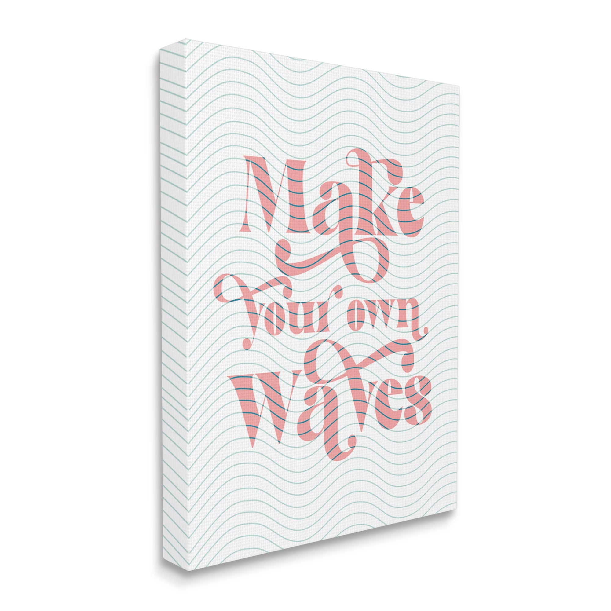 Stupell Industries Make Your Own Waves Groovy Patterned Stripes Graphic Art Gallery Wrapped Canvas Print Wall Art, Design by Daphne Polselli