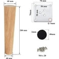 thumbnail image 2 of Wooden Legs, Oak Material For A Timeless Appeal, Durable Bearing Capacity, Versatile Compatibility, Thickened And Enlarged Mounting Plate For Stability (Set Of 4), 2 of 5
