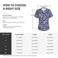 thumbnail image 4 of Vsdgher Rose Flowers Women Shirts V Neck Short Sleeve Tops T-Shirt Basic Tees, S to 3XLSmall, 4 of 5