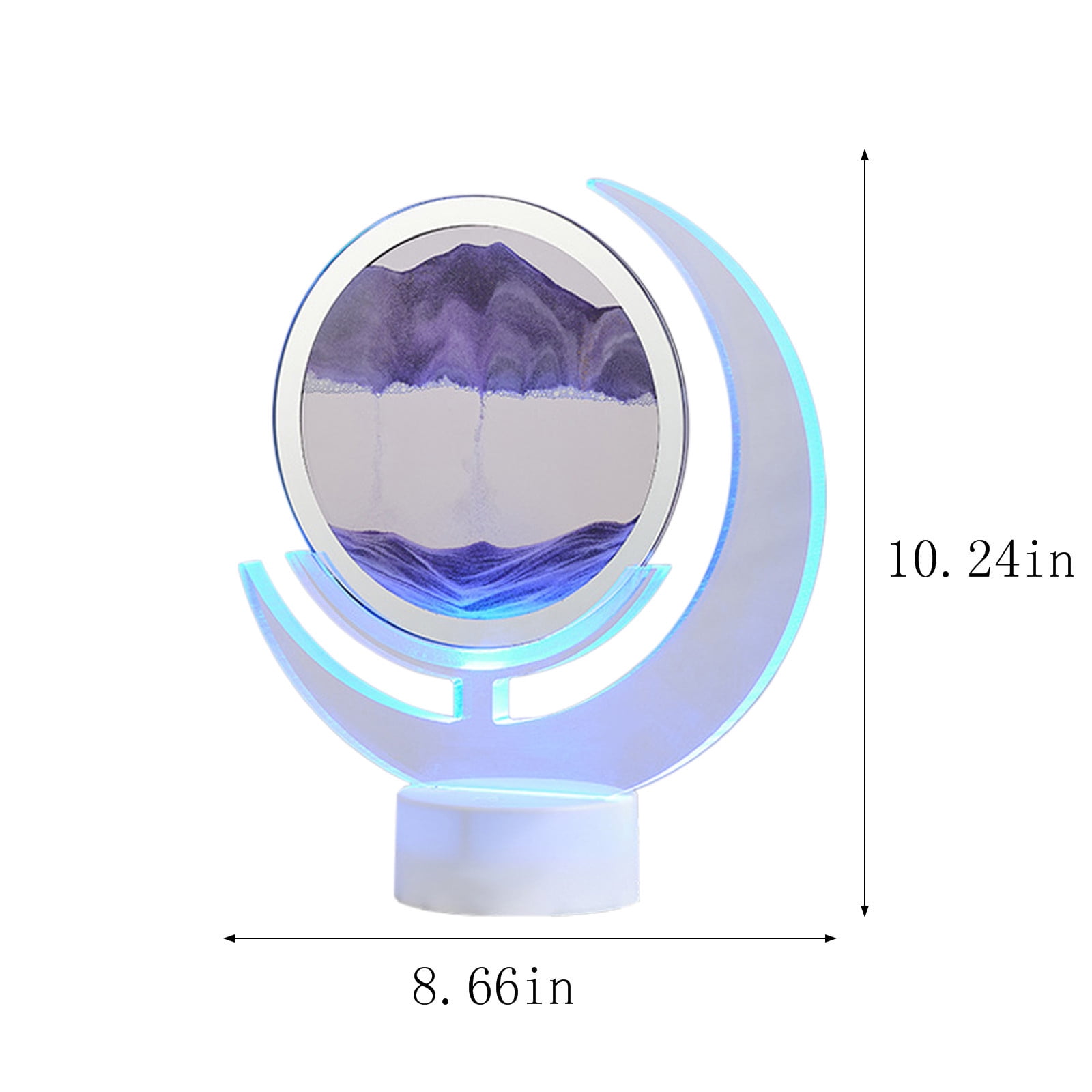 Wovilon Night Light Usb Streaming Sand Painting Night Light, 3D Three-Dimensional Moon Painting, Decorative Home Gifts Bedside Ambient Sand Painting Led Table Lamp(5Ml)