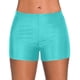thumbnail image 1 of Prolriy - Bañador corto para mujer, cintura alta, para correr, bikini, ropa de playa, azul claro, talla M, 1 of 8