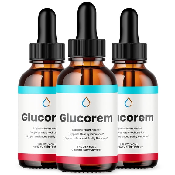 Glucorem Advanced Formula Drops Natural Support Supplement 90 Servings