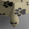 thumbnail image 3 of Paw Prints and Bones Rectangle Tablecloth 60"x84",Waterproof Polyester Rectangle Table Cloth, Wipeable Spillproof Polyester Tablecloth for Dining, Camping, Indoor and Outdoor, 3 of 5