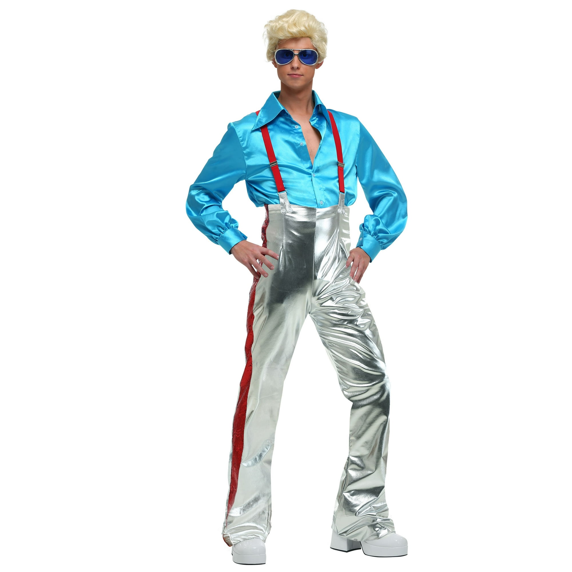 Fun Costumes Men s Funky Disco Costume Silver S
