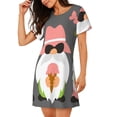 thumbnail image 2 of Fotbe Summer Gnome 1 Pattern Women's Cotton Nightgown Sleepwear Short Sleeves Shirt Casual Print Sleepdress, 2 of 6