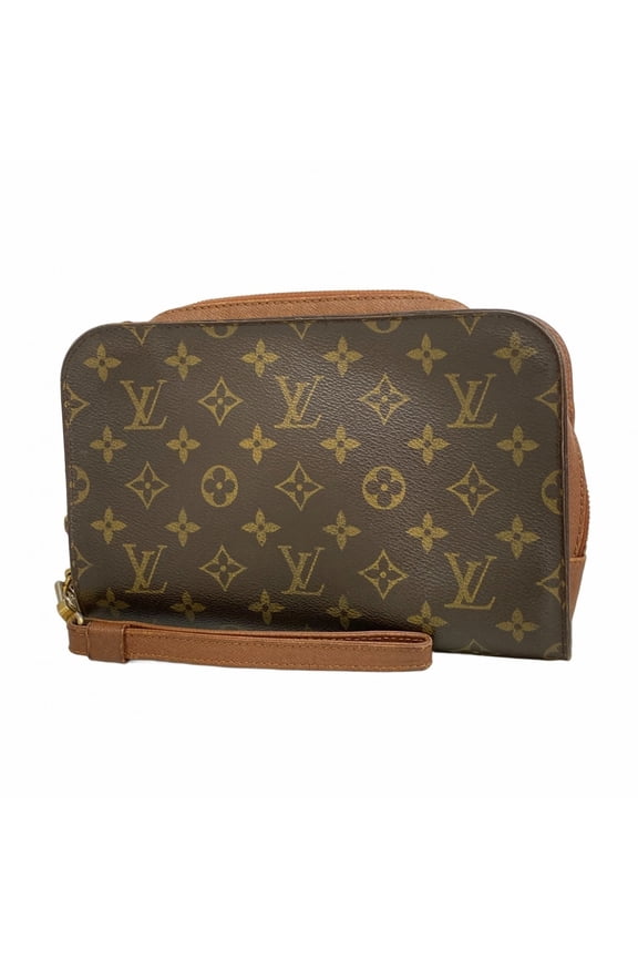 Pre-Owned Louis Vuitton Monogram Orsay Clutch Bag M51790 Brown Men's