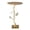 Gold, variant on GZXS Sculptural End Table with Bird & Branch Design, Silver Aluminum Accent Side Table with Pedestal Base, Elegant Decorative Table for Modern or Art Deco Spaces, 16.9" Dia x 28"H