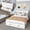 White, variant on NYBOPAVIS Full Size Murphy Wall Bed with Drawer, USB Ports and Mattress, Folding Storage Wall Bed Furniture with Swivel Casters for Bedroom, Office, Guest Room, Carbon Black