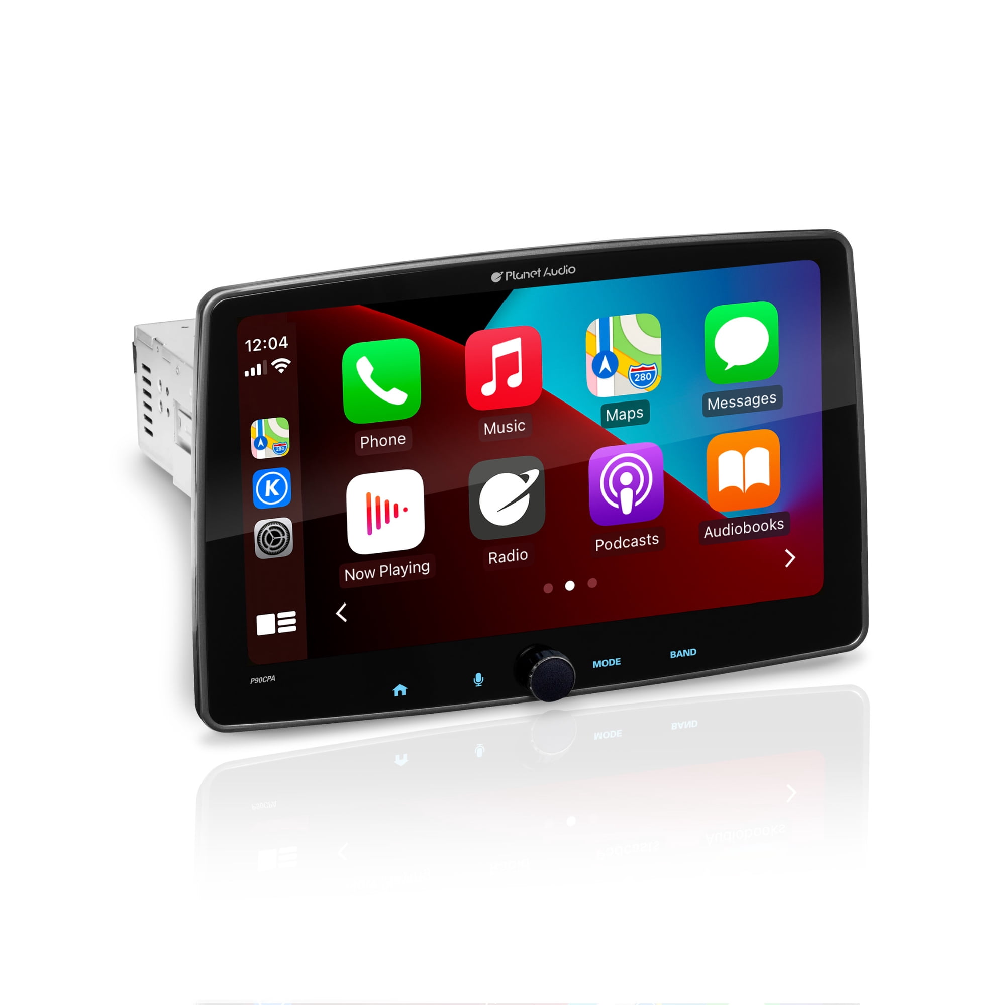 Planet Audio P90CPA Car Stereo - Apple CarPlay, Android Auto, Single Din, 9 Inch Capacitive Touchscreen, Bluetooth, No CD DVD Player, AM/FM Radio Receiver