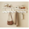 thumbnail image 2 of Wave Hanging Clothes Rack at the Entrance, Wall Mounted, no Drilling, Bedroom Door, Key Storage, Creative Hook, 2 of 5