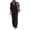 Black, variant on Womens Two Piece Set Long Sleeve Shirt Wide Leg Pants Casual Solid Color Spring Fall Outfit Purple XXL