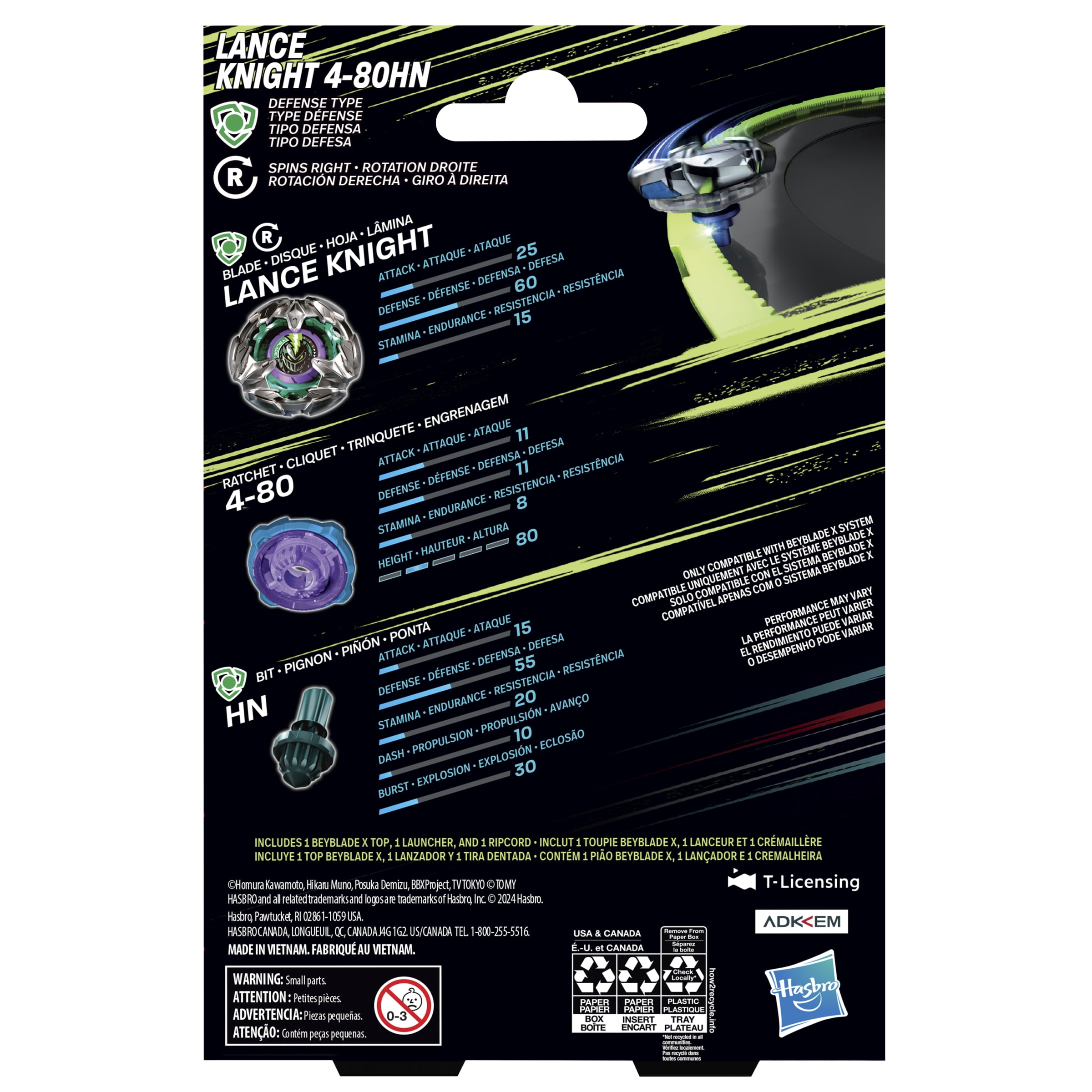 Beyblade - Brandclub - Beyblade X Lance Knight 4-80HN Starter pack