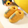 thumbnail image 2 of Binhe toddler Autumn and Winter Boys and Girls Slippers Flat Bottom Round toe Soft and Comfortable Warm Solid Color Dinosaur Shape with Comfortable and Soft for Heel Behind the Bag, 2 of 3