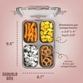 thumbnail image 3 of Cook With Color 4-Compartment Mini Snackle Box, Charcuterie and Snack Container, Divided Serving Tray with Lids, Dishwasher Safe, Pink, 3 of 10