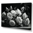 thumbnail image 2 of Designart "Grey Garden Of Roses III" Floral Rose Wall Art Living Room, 2 of 5