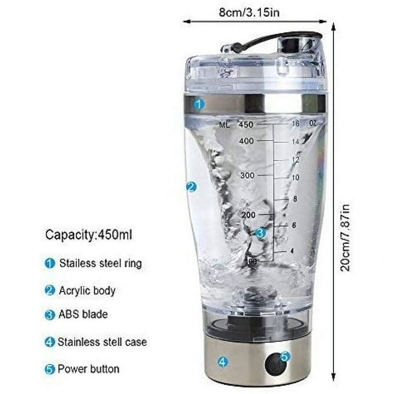 650Ml Electric Protein Shaker Bottle Vortex Mixer Drink Cup Rechargeable  Travel