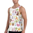 thumbnail image 2 of Fotbe Happy Easter1 Pattern Men's Quick Dry Workout Tank Top Gym Muscle Tee Fitness Bodybuilding Sleeveless T Shirt Breathable Workout Shirt-XX-Large, 2 of 9