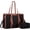Black-Brown, variant on 17 Inch Leather Laptop Tote Bag for Women - Business Travel Briefcase & Casual Handheld Clutch, Work Computer Shoulder Satchel
