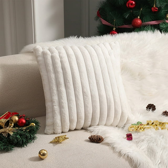LSLJS Christmas Pillowcase Border Wholesale Pillowcase Solid Colour Without Core Plush Christmas Pillowcase, Festival Pillowcase