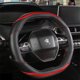 thumbnail image 2 of Para Peugeot 3008 4008 5008 Funda para volante de coche de fibra de carbono + cuero PU Accesorios para interior de coche, 2 of 5