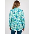 thumbnail image 2 of Roaman's Women's Plus Size Kate Long Sleeve Easy Cotton-Blend Button-Front Shirt, 2 of 6