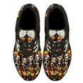 thumbnail image 2 of Skeleton Pumpkin Halloween Shoes Sneakers for Women Men Black Size 3.5, 2 of 7