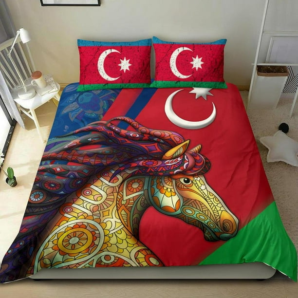 Juego de Cama Orgullo y Herencia de Azerbaiyán - Feliz Día de la Independencia Rlt8