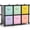 Black, variant on Sorbus 6-Cube Storage Organizer, Black with 6 Multicolor Pastel Fabric Storage Bins, 11 in