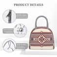 thumbnail image 4 of Balery Fashion Tatreez Bolsa de Almuerzo para Mujeres, Caja de Almuerzo, Bolsa de Almuerzo Pequeña Impermeable, Tote de Almuerzo Reutilizable con Gran Capacidad, 4 of 6